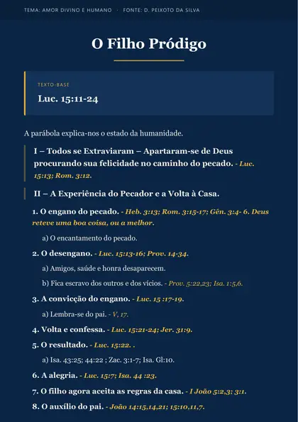 Esboço: O Filho Pródigo